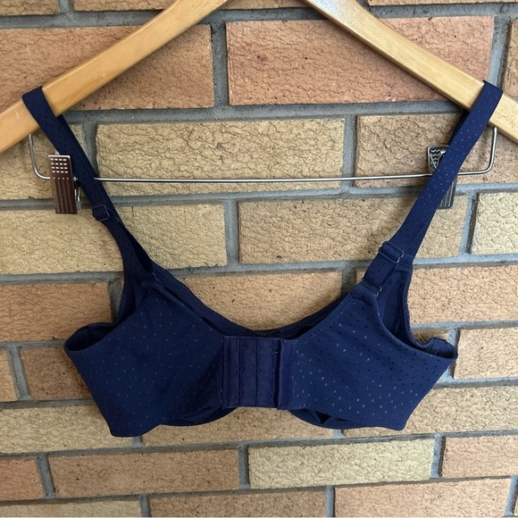 Wacoal Back Appeal Smoothing Underwire Bra Eclipse Blue Unlined Size 34DD - Picture 4 of 5